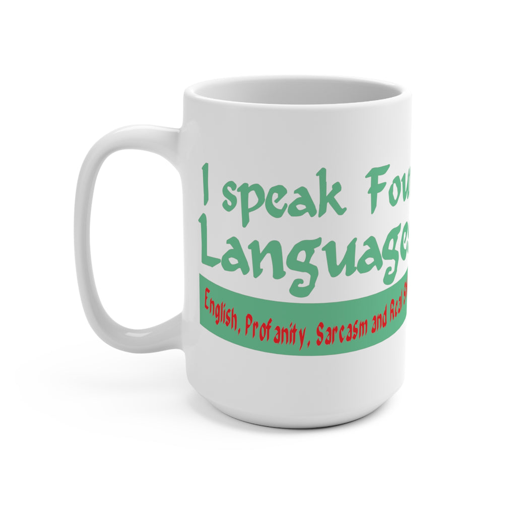 15oz Coffee Mug — “The Four Villages” Funny Retro Quote Ceramic Mug
