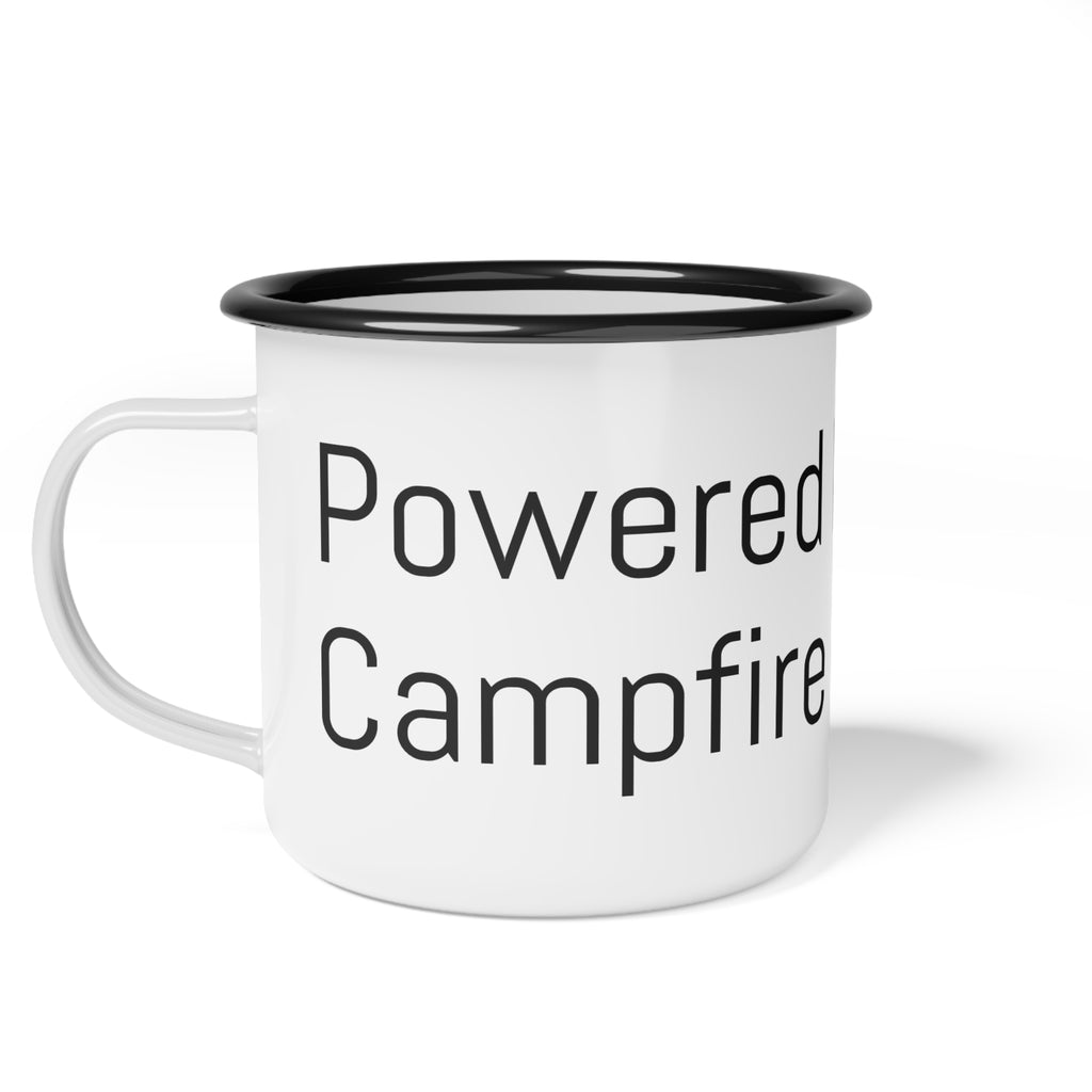 Funny Sarcastic Camping Enamel Mug – 12oz Camp Cup, Outdoor Gift for Campers