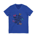 Sarcastic Butterfly V-Neck Tee — "If You Don't Want A Sarcastic Answer, Don't Ask Me"