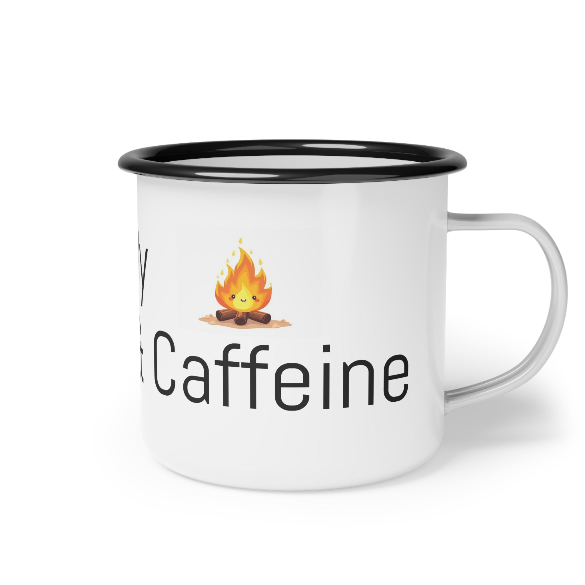 Funny Sarcastic Camping Enamel Mug – 12oz Camp Cup, Outdoor Gift for Campers