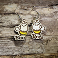 Boo Bees Wooden Earrings | Funny Halloween Ghost Bee Jewelry