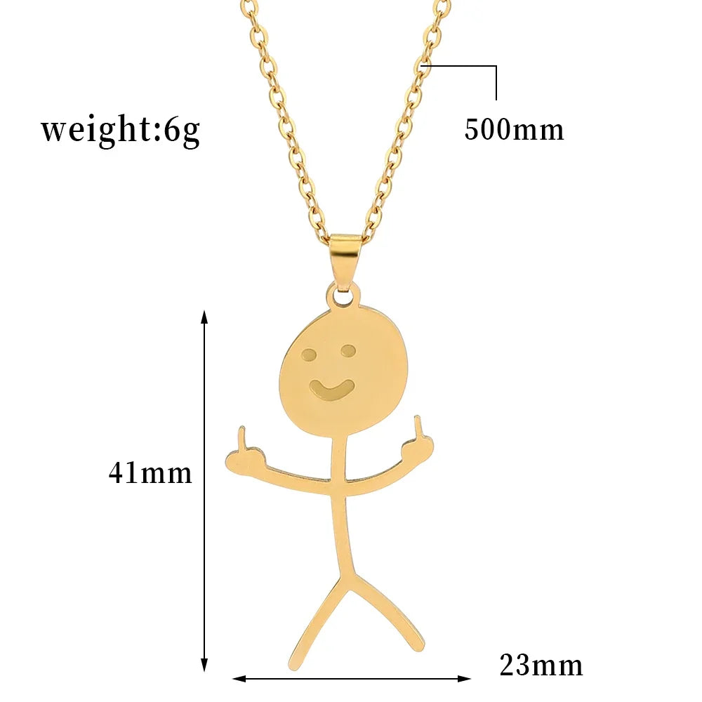 Funny Doodle Earrings for Women | Y2K Stainless Steel Character Studs