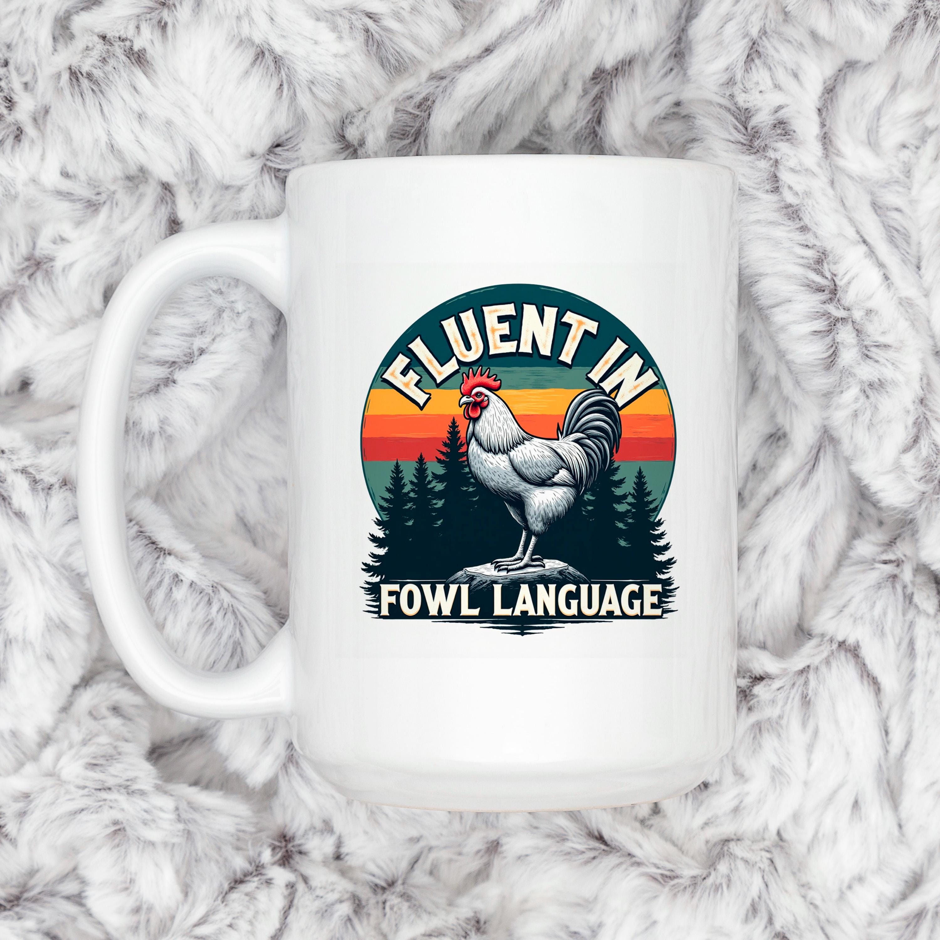 Funny Chicken Coffee Cup - Farm Humor Mug With Rooster Design | Ceramic, Dishwasher Safe