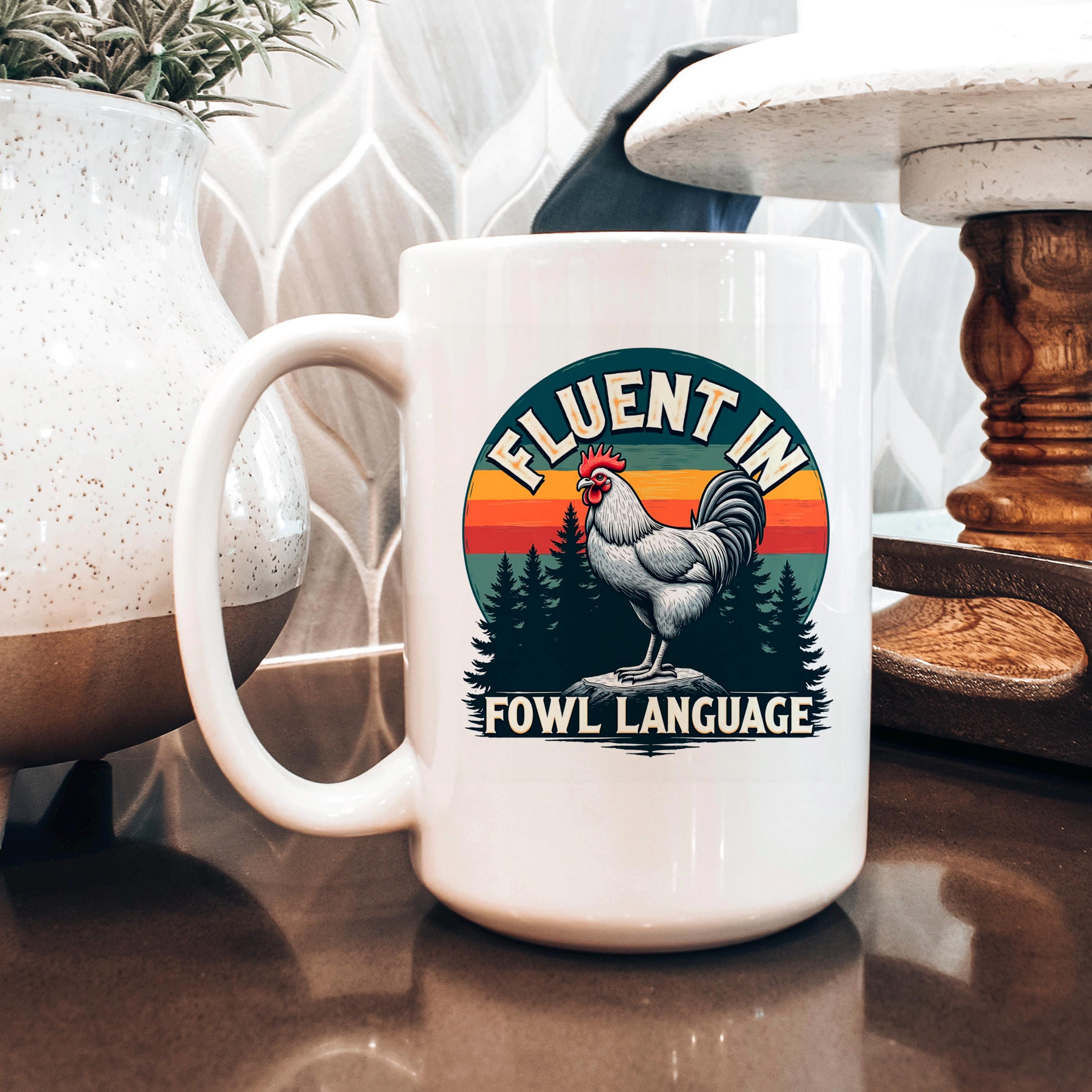 Funny Chicken Coffee Cup - Farm Humor Mug With Rooster Design | Ceramic, Dishwasher Safe