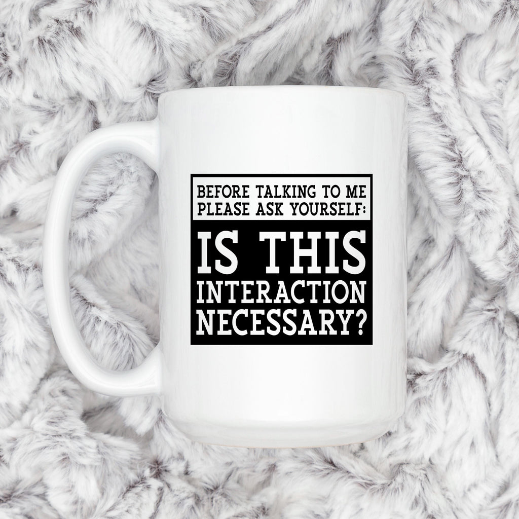 Funny Sarcastic Coffee Mug – Introvert Humor Gift | Office Humor Cup, Dishwasher Safe